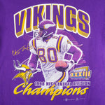NFL (Tultex) - Minnesota Vikings Cris Carter T-Shirt 1998 Large Vintage Retro Football