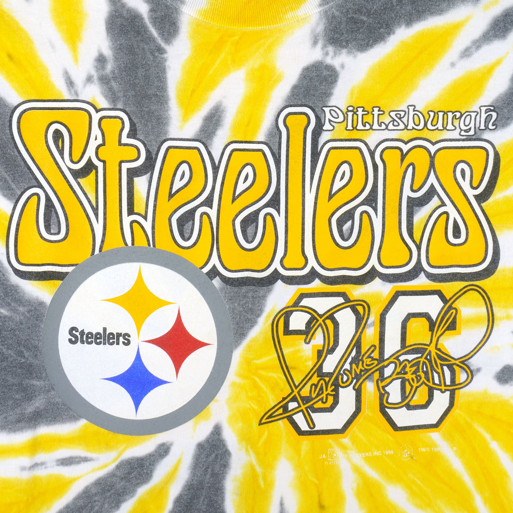 NFL - Pittsburgh Steelers Jerome Bettis No 36 Tie Dye T-Shirt 1999 X-Large Vintage Retro Football