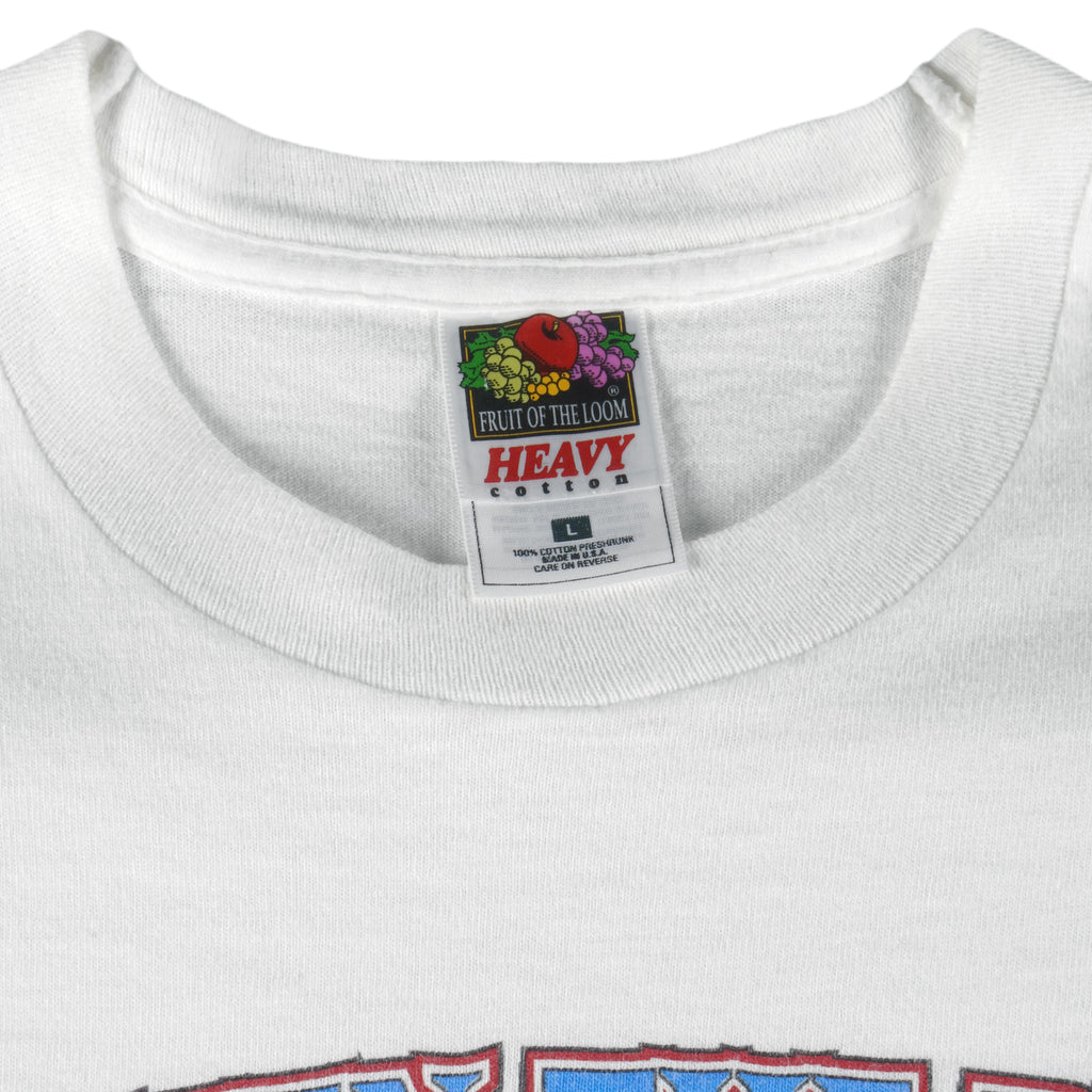 NHL - Detroit Red Wings Between The Pipes T-Shirt 1996 Large Vintage Retro Hockey