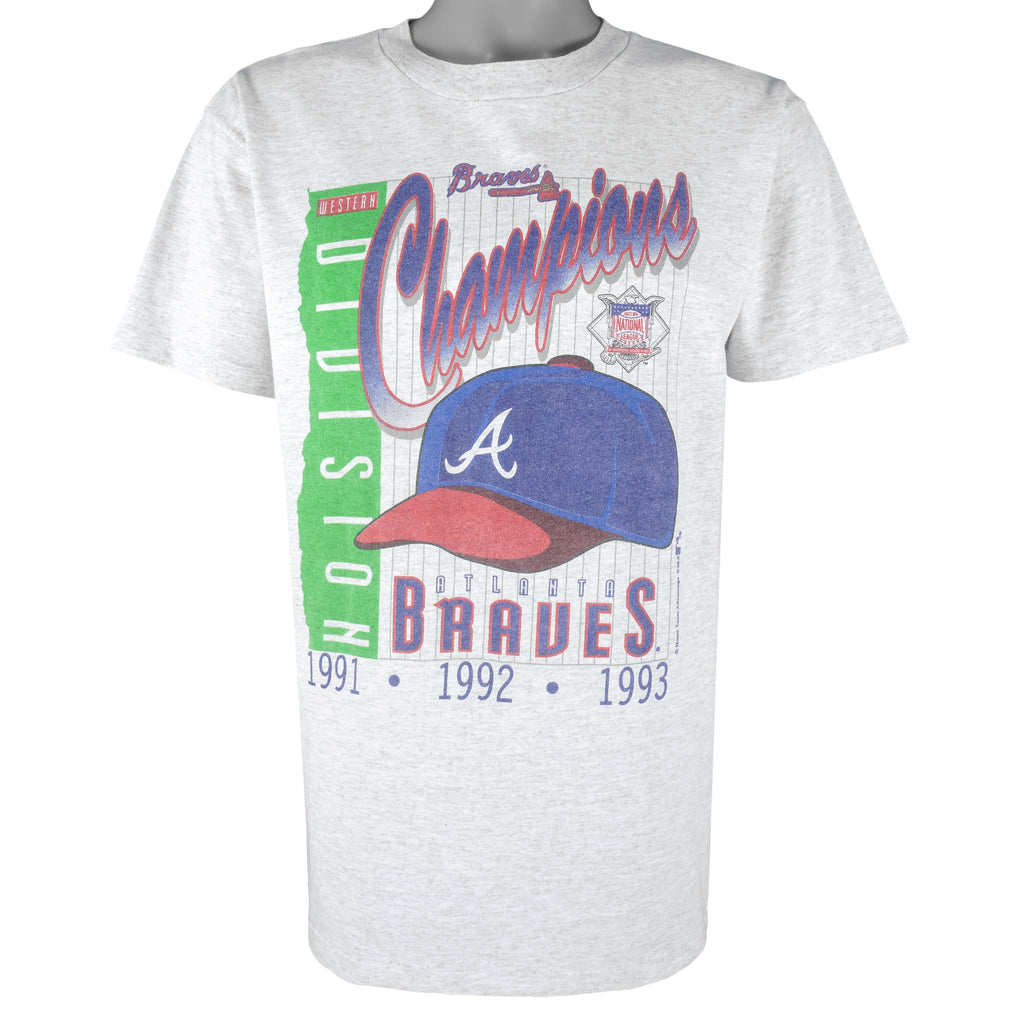 MLB (Belton) - Atlanta Braves Champions T-Shirt 1993 Large Vintage Retro Baseball