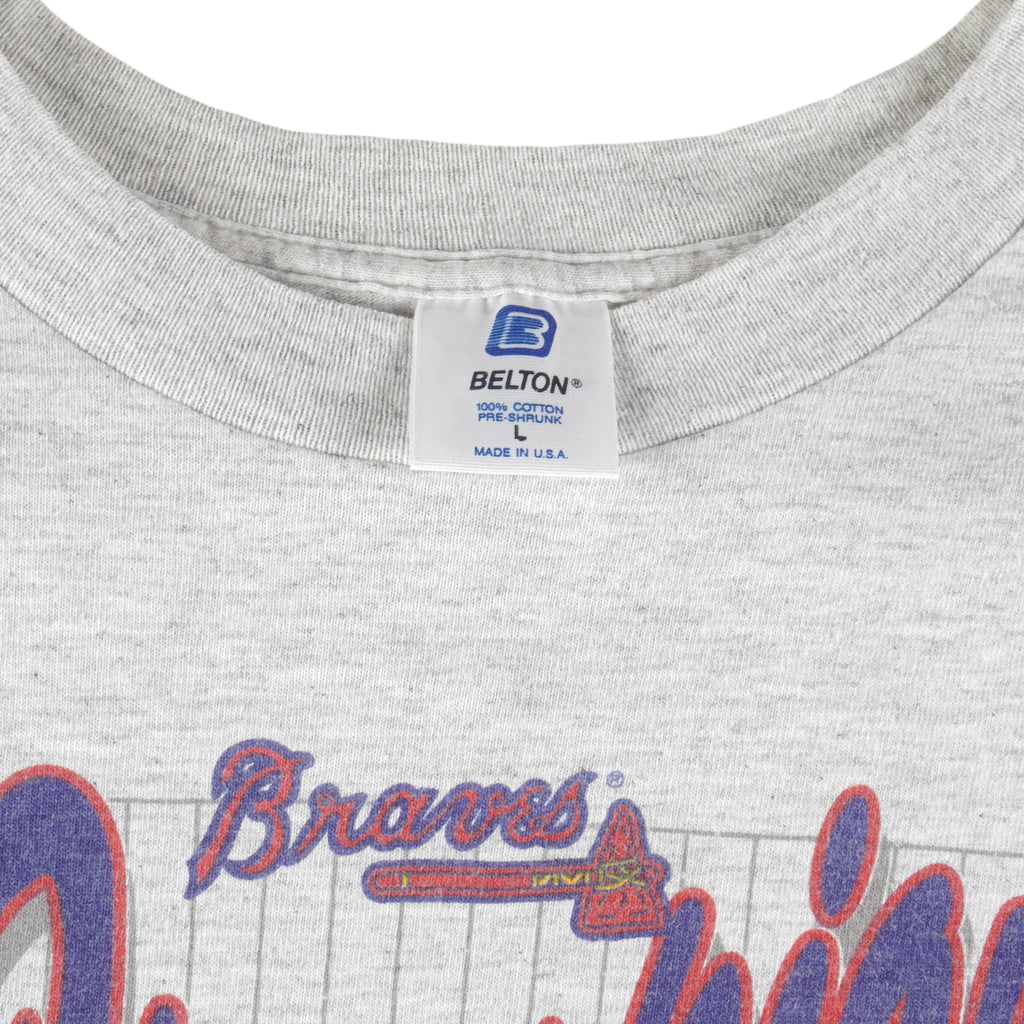 MLB (Belton) - Atlanta Braves Champions T-Shirt 1993 Large Vintage Retro Baseball