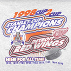 NHL (Logo 7) - Detroit Red Wings Stanley Cup Champions T-Shirt 1998 X-Large Vintage Retro Hockey
