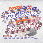 NHL (Logo 7) - Detroit Red Wings Stanley Cup Champions T-Shirt 1998 X-Large Vintage Retro Hockey