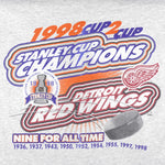 NHL (Logo 7) - Detroit Red Wings Stanley Cup Champions T-Shirt 1998 X-Large Vintage Retro Hockey