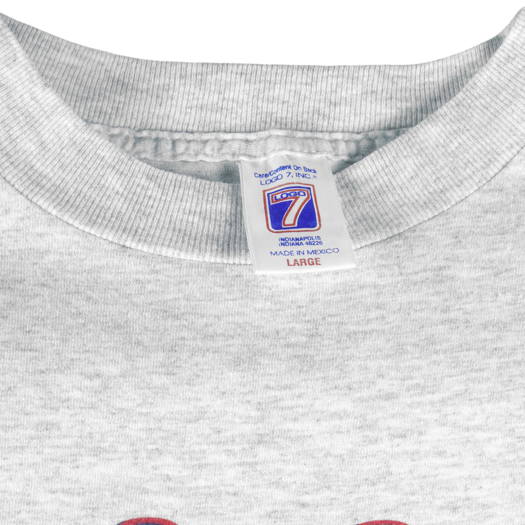 MLB (Logo 7) - Atlanta Braves Champions Single Stitch T-Shirt 1995 Large Vintage Retro Baseball