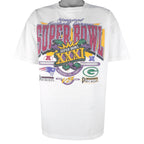 NFL (Oneita) - Packers VS Patriots Super Bowl 31st T-Shirt 1997 X-Large Vintage Retro Football