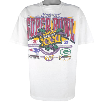 NFL (Oneita) - Patriots VS Packers Super Bowl 31st T-Shirt 1997 X-Large