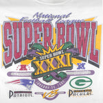NFL (Oneita) - Packers VS Patriots Super Bowl 31th T-Shirt 1997 X-Large Vintage Retro Football