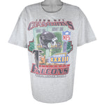 Starter - Atlanta Falcons Super Bowl 33th Champs T-Shirt 1998 X-Large Vintage Retro Football