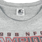 Starter - Atlanta Falcons Super Bowl 33th Champs T-Shirt 1998 X-Large Vintage Retro Football