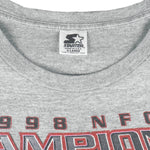 Starter - Atlanta Falcons Super Bowl 33th Champs T-Shirt 1998 X-Large Vintage Retro Football