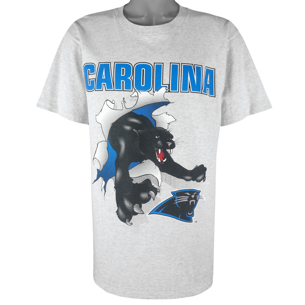 NFL (Nutmeg) - Carolina Panthers Breakout Single Stitch T-Shirt 1993 X-Large Vintage Retro Football