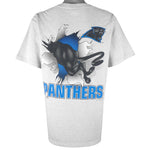 NFL (Nutmeg) - Carolina Panthers Breakout Single Stitch T-Shirt 1993 X-Large Vintage Retro Football