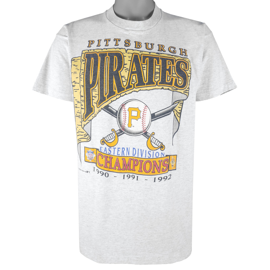 MLB - Pittsburgh Pirates Champions Single Stitch T-Shirt 1992 Large Vintage Retro Baseball