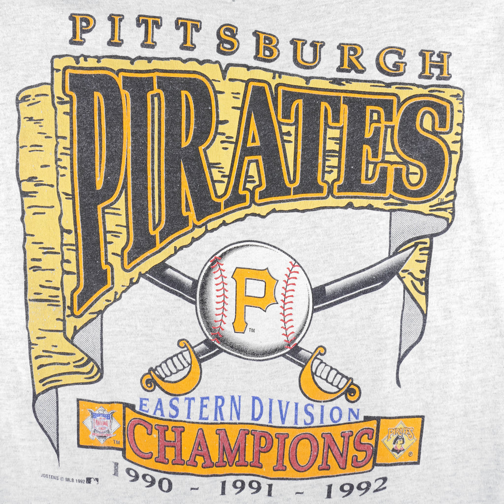 MLB - Pittsburgh Pirates Champions Single Stitch T-Shirt 1992 Large Vintage Retro Baseball