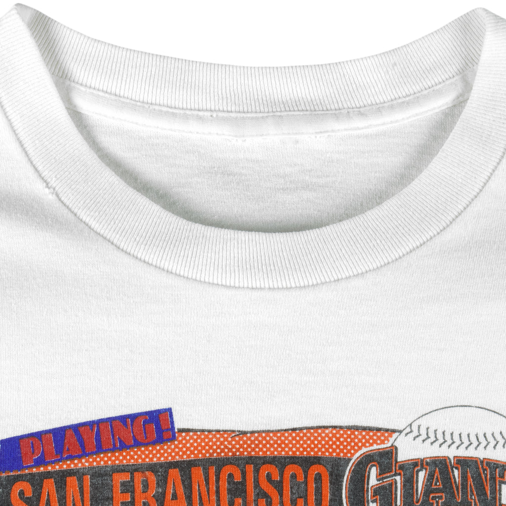 MLB - San Francisco Giants Matt Kevin Single Stitch T-Shirt 1989 Large Vintage Retro Baseball