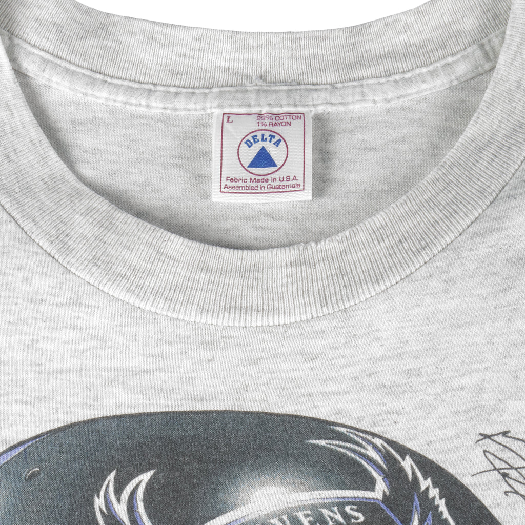 NFL (Delta) - Baltimore Ravens Single Stitch T-Shirt 1996 Large Vintage Retro Football