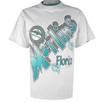MLB (Mendez) - Florida Marlins Single Stitch T-Shirt 1993 Large Vintage Retro Baseball