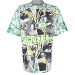 MLB (Salem) - Oakland Athletics Rickey Henderson AOP T-Shirt 1992 XX-Large Vintage Retro Baseball