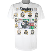 NFL (Stedman) - Pittsburgh Steelers Players Single Stitch T-Shirt 1990s Large Vintage Retro Football