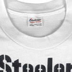 NFL (Stedman) - Pittsburgh Steelers Players Single Stitch T-Shirt 1990s Large Vintage Retro Football