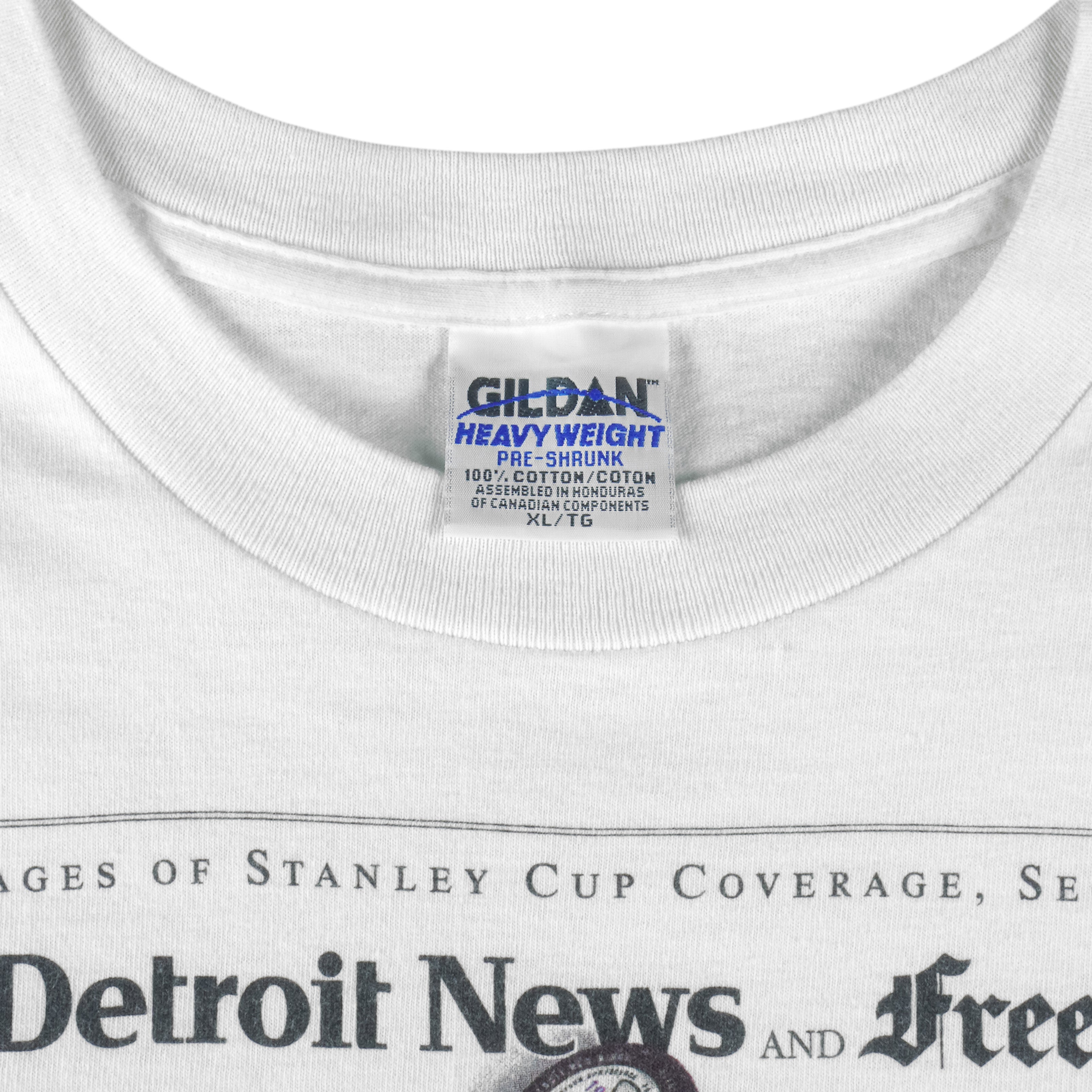 NHL (Gildan) - Detroit Red Wings We've Got Stanley T-Shirt 1990s X-Large Vintage Retro Hockey