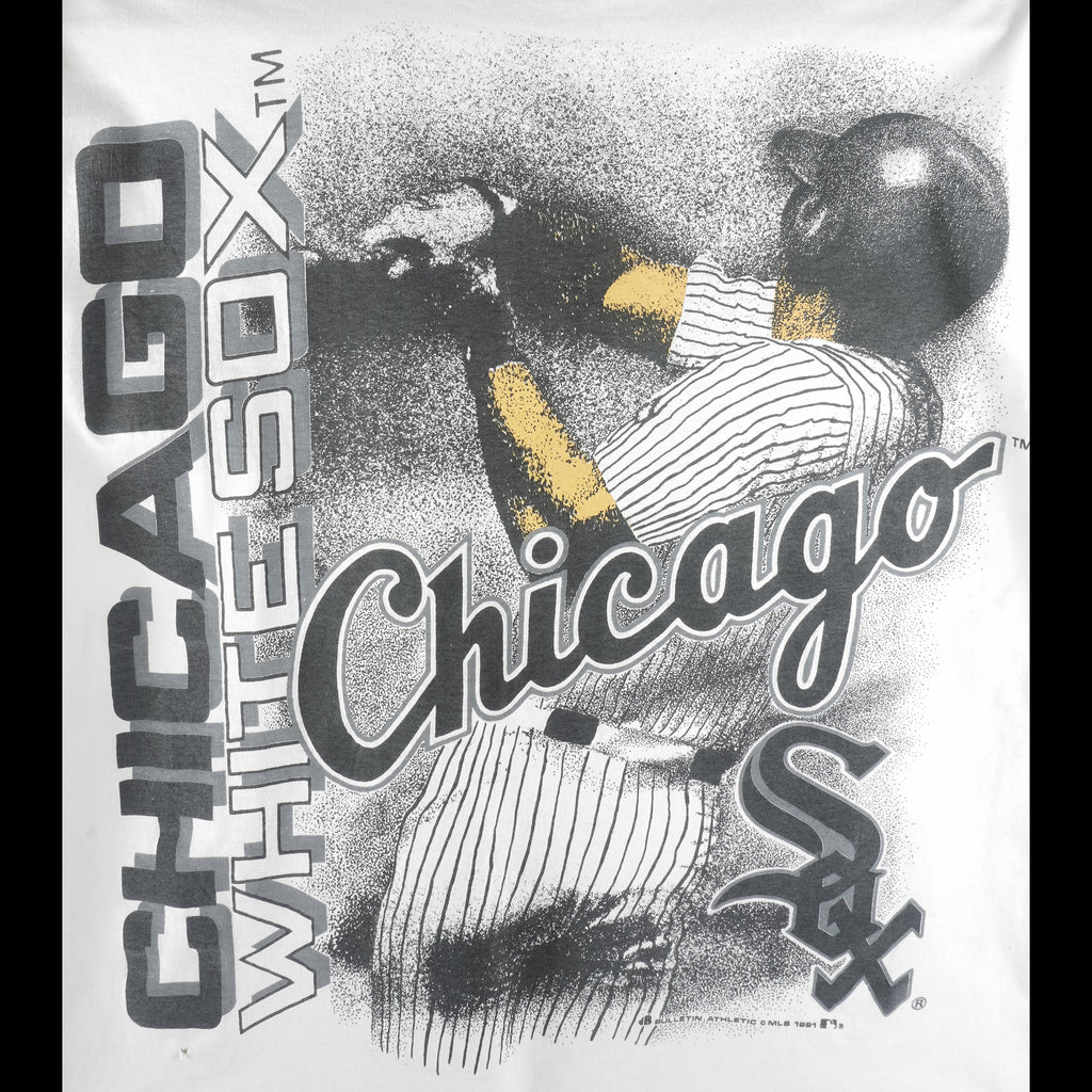 MLB (Bulletin Athletic) - Chicago White Sox Single Stitch T-Shirt 1991 Large Vintage Retro Baseball