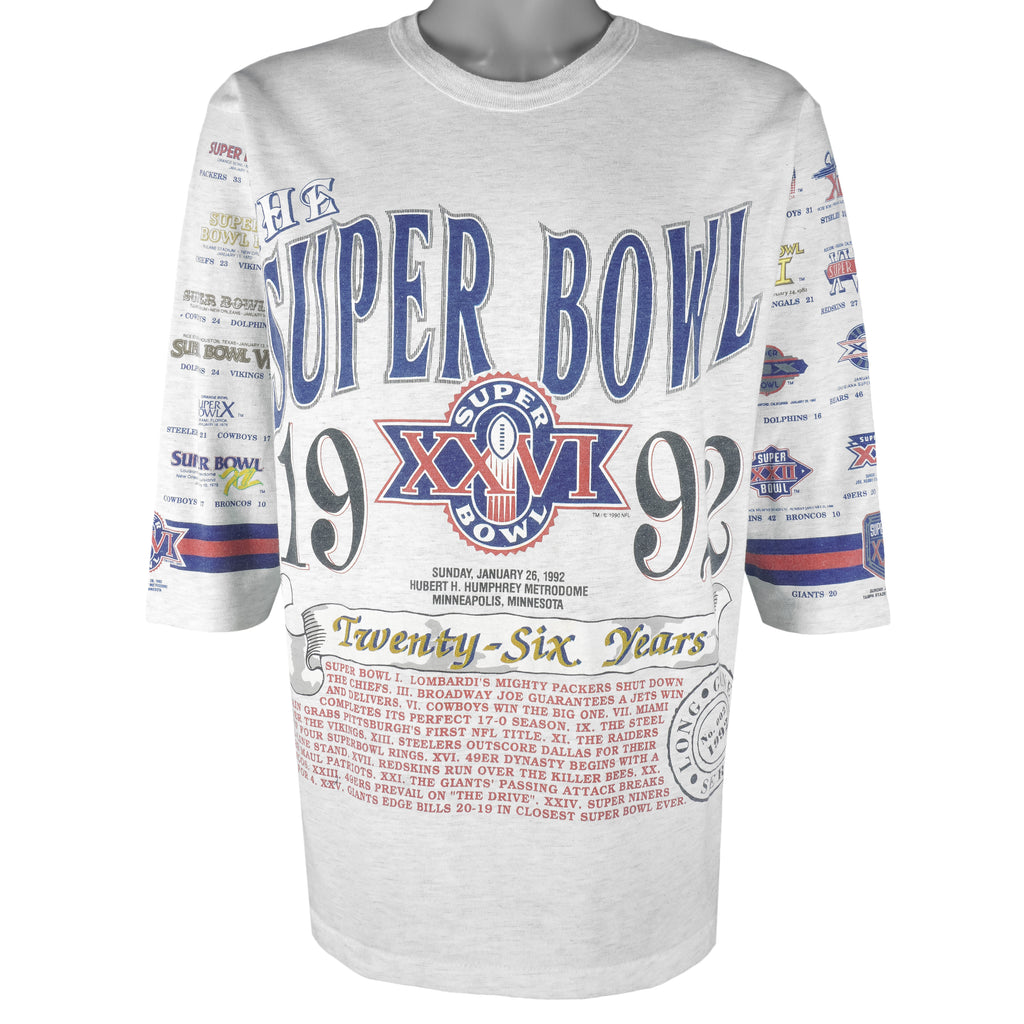 NFL (Long Gone) - Green Bay Packers Super Bowl 26th Long Sleeved Shirt 1990 Large Vintage Retro Football