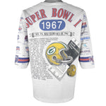 NFL (Long Gone) - Green Bay Packers Super Bowl 26th Long Sleeved Shirt 1990 Large Vintage Retro Football