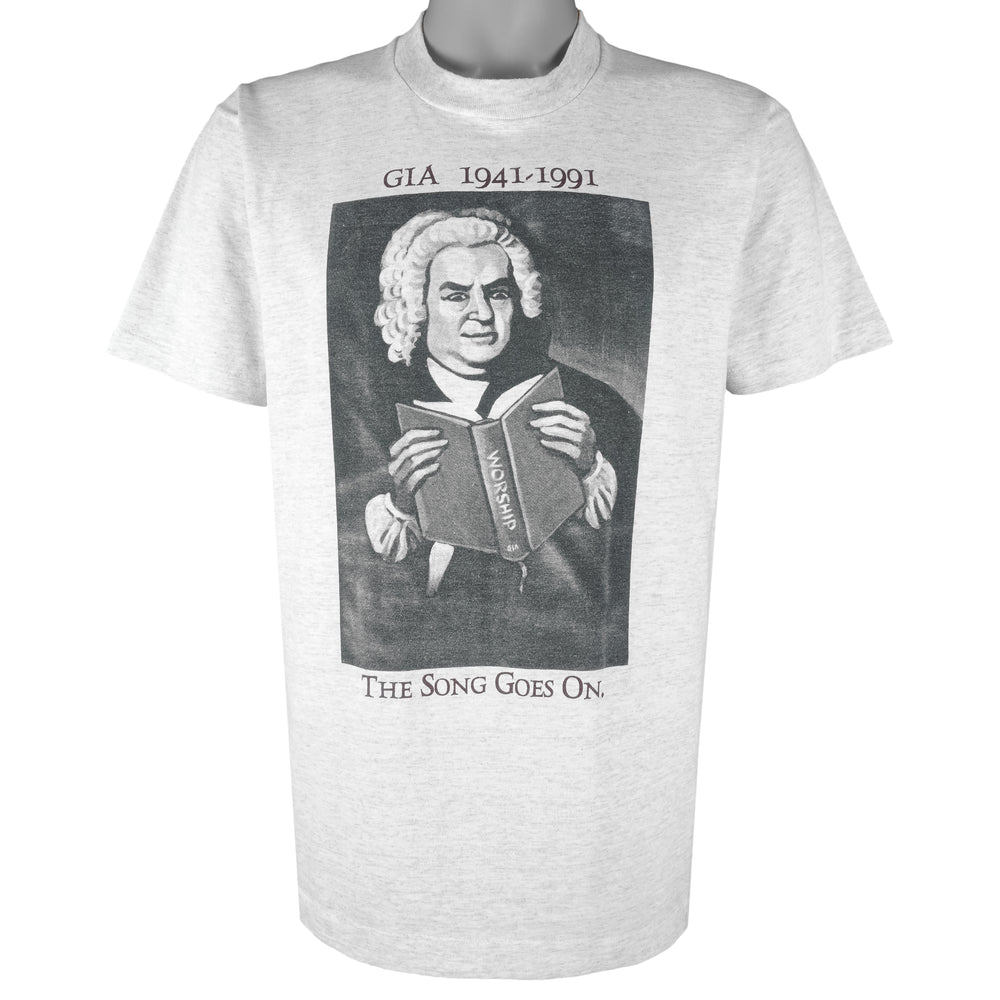 Vintage - Johann Sebastian Bach Single Stitch T-Shirt 1991 Large Vintage Retro