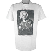 Vintage - Johann Sebastian Bach Single Stitch T-Shirt 1991 Large Vintage Retro