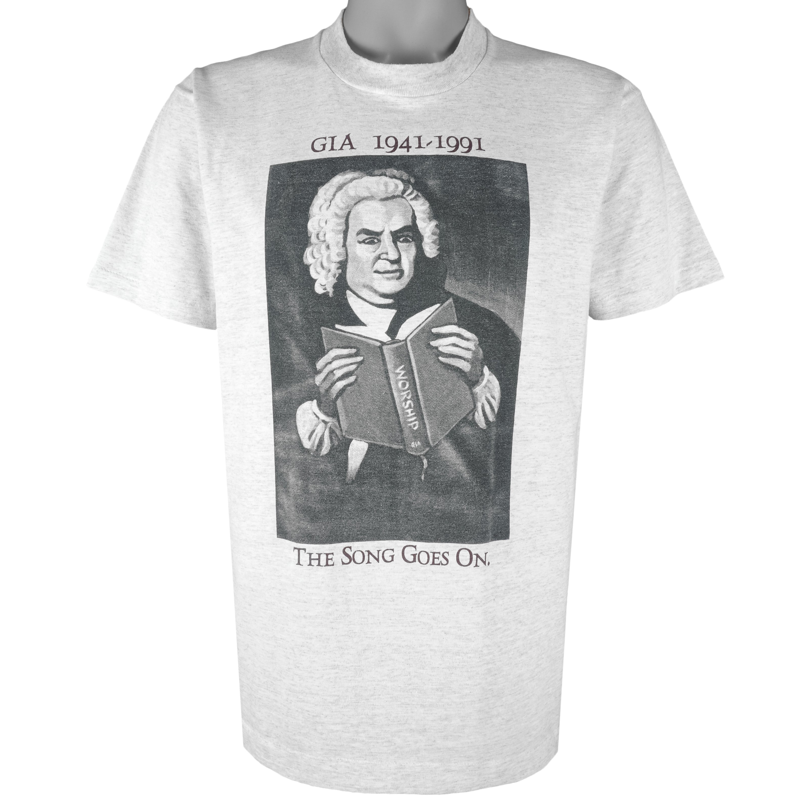 Vintage - Johann Sebastian Bach Single Stitch T-Shirt 1991 Large Vintage Retro