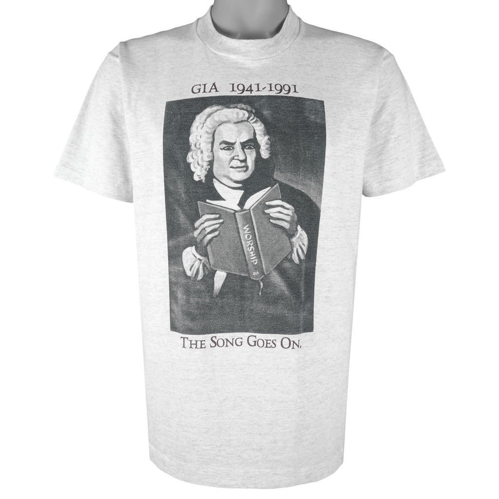 Vintage - Johann Sebastian Bach Single Stitch T-Shirt 1991 Large Vintage Retro