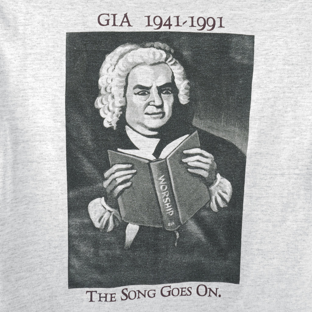 Vintage - Johann Sebastian Bach Single Stitch T-Shirt 1991 Large Vintage Retro