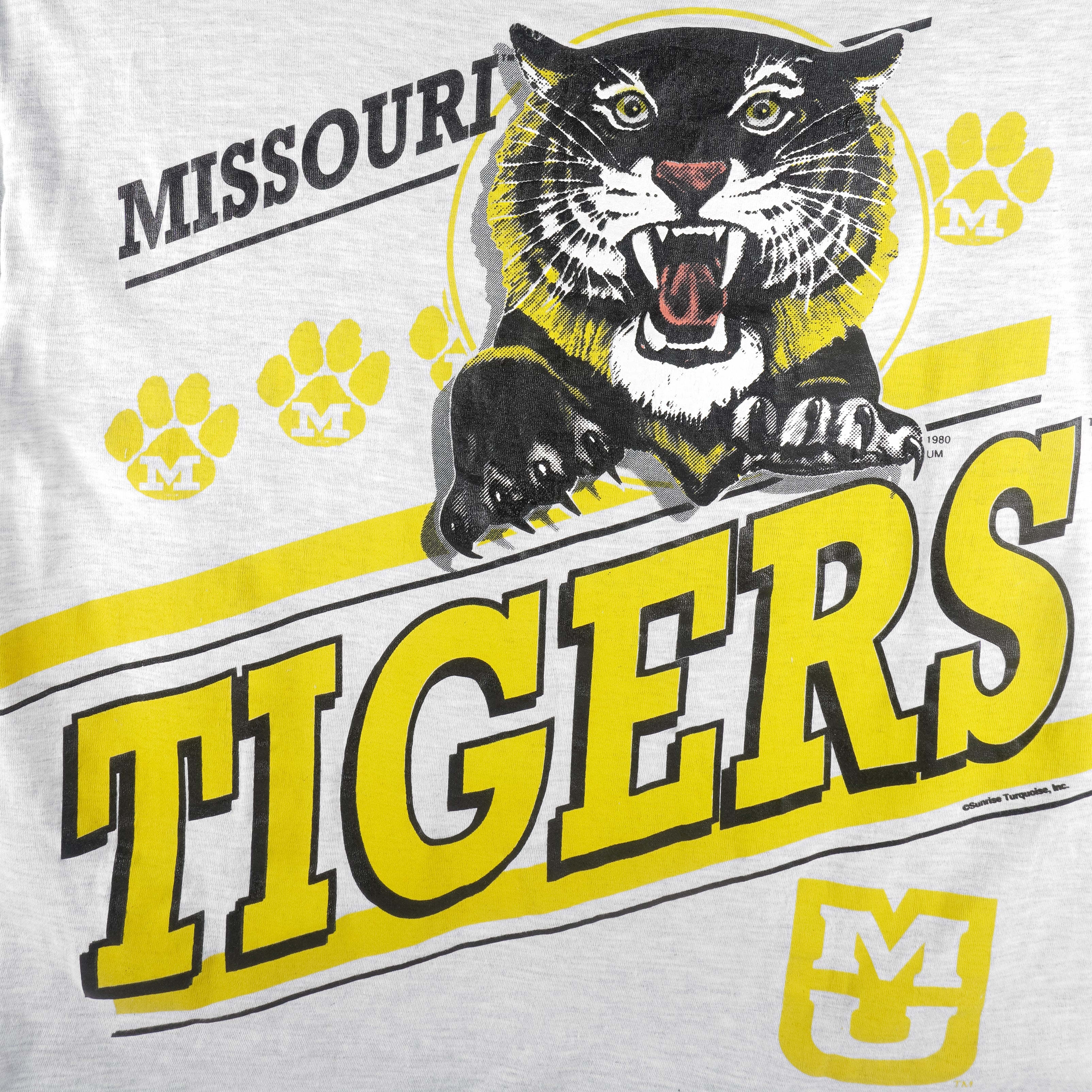NCAA (Caribbean Dream) - Missouri Tigers Big Logo T-Shirt 1980 X-Large Vintage Retro College