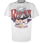 MLB (League Leader) - Boston Red Sox Big Logo T-Shirt 1995 Large Vintage Retro Baseball