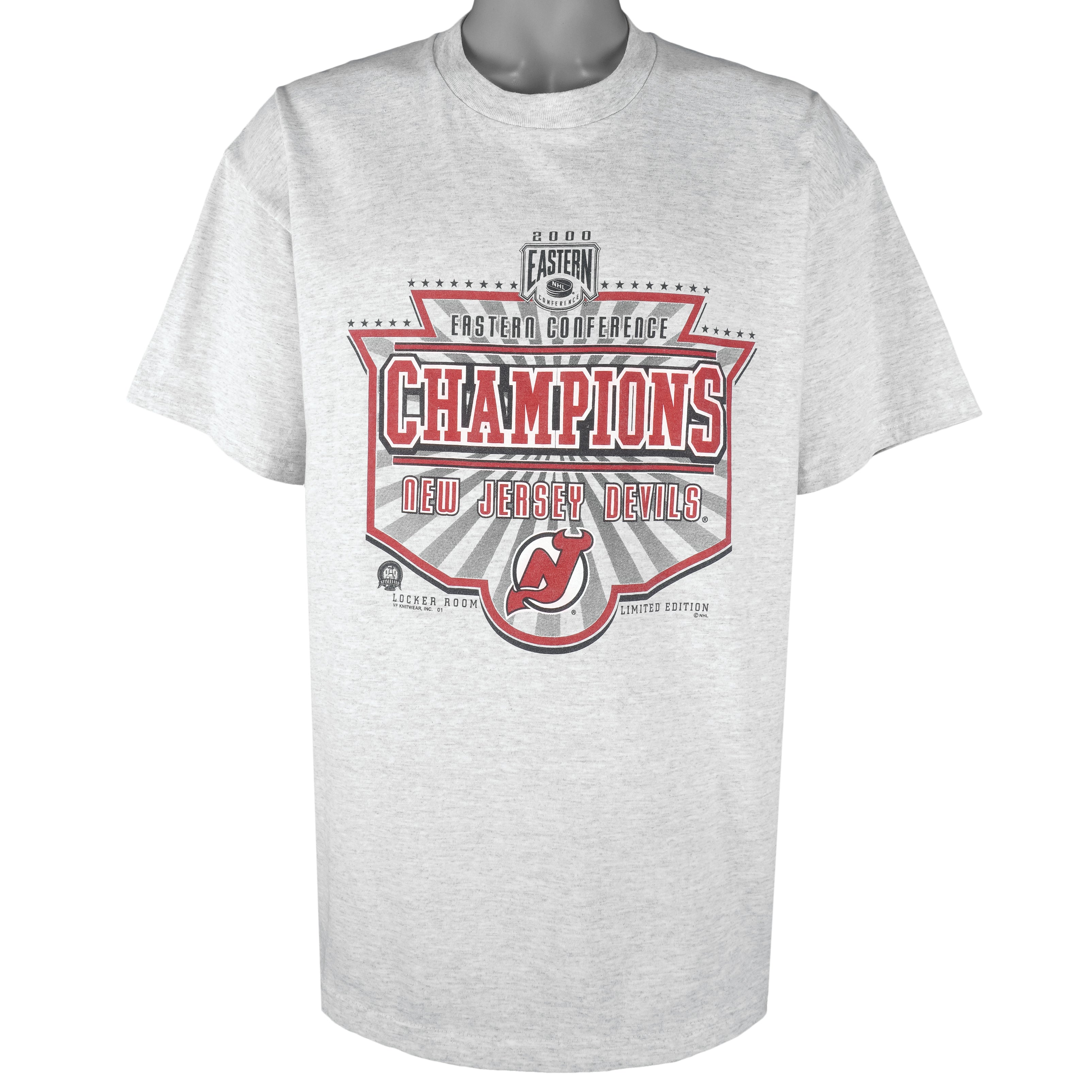 NHL (Lee) - New Jersey Devils Champions T-Shirt 2000 X-Large Vintage Retro Hockey