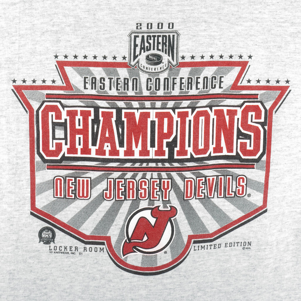 NHL (Lee) - New Jersey Devils Champions T-Shirt 2000 X-Large Vintage Retro Hockey