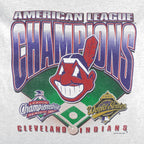 MLB - Cleveland Indians World Series Champions Single Stitch T-Shirt 1995 X-Large Vintage Retro Baseball 