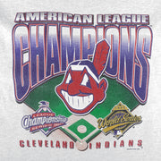 MLB - Cleveland Indians World Series Champions Single Stitch T-Shirt 1995 X-Large Vintage Retro Baseball 
