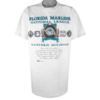 MLB (Nutmeg) - Florida Marlins Single Stitch T-Shirt 1992 X-Large Vintage Retro Baseball