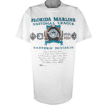 MLB (Nutmeg) - Florida Marlins Single Stitch T-Shirt 1992 X-Large Vintage Retro Baseball