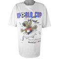 Vintage (Nutmeg) - World Cup USA Striker Pup Mascot Single Stitch T-Shirt 1994 X-Large Vintage Retro Football