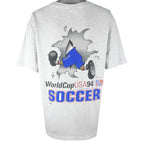 Vintage (Nutmeg) - World Cup USA Striker Pup Mascot Single Stitch T-Shirt 1994 X-Large Vintage Retro Football