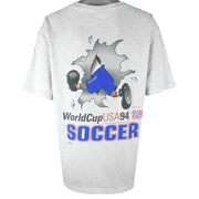 Vintage (Nutmeg) - World Cup USA Striker Pup Mascot Single Stitch T-Shirt 1994 X-Large Vintage Retro Football