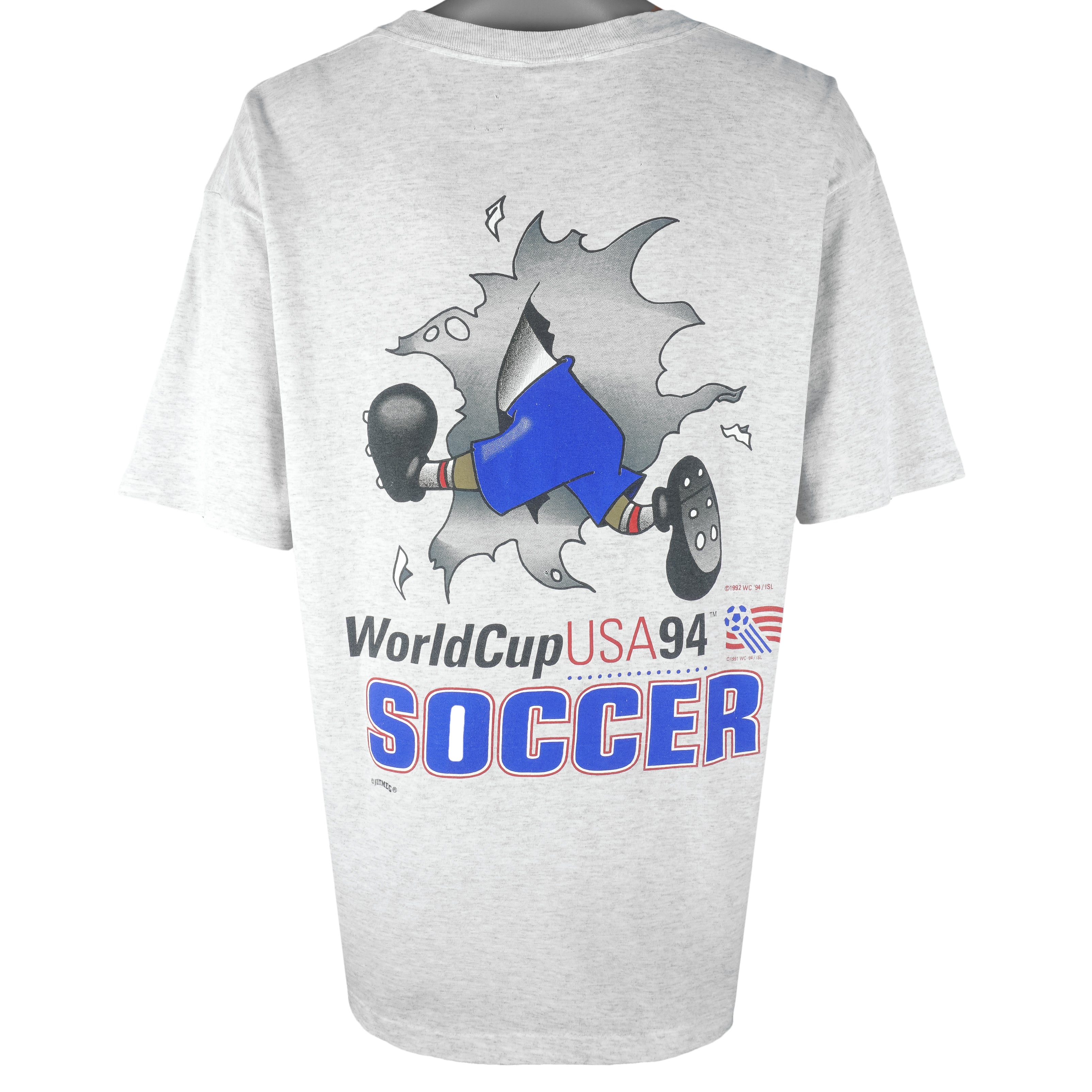 Vintage (Nutmeg) - World Cup USA Striker Pup Mascot Single Stitch T-Shirt 1994 X-Large Vintage Retro Football