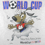 Vintage (Nutmeg) - World Cup USA Striker Pup Mascot Single Stitch T-Shirt 1994 X-Large Vintage Retro Football