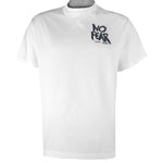 Vintage (No Fear) - Pussies Will Never Be Heroes T-Shirt 1990s Medium Vintage Retro