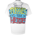 Vintage (No Fear) - Pussies Will Never Be Heroes T-Shirt 1990s Medium Vintage Retro