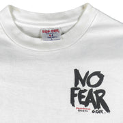 Vintage (No Fear) - Pussies Will Never Be Heroes T-Shirt 1990s Medium Vintage Retro